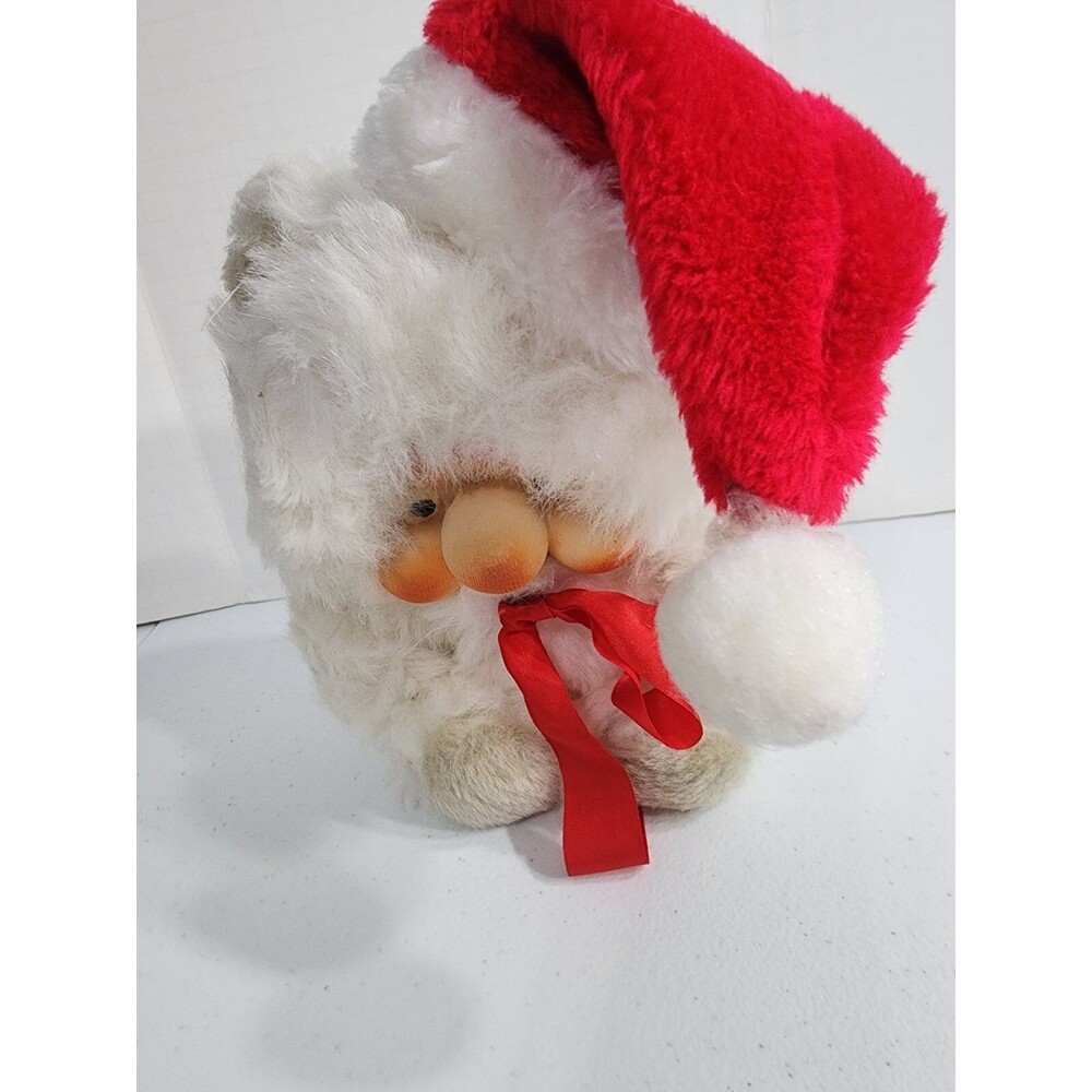 Vintage Rennoc Santakin Santa Rubber Face 12" Plush Figure  1984